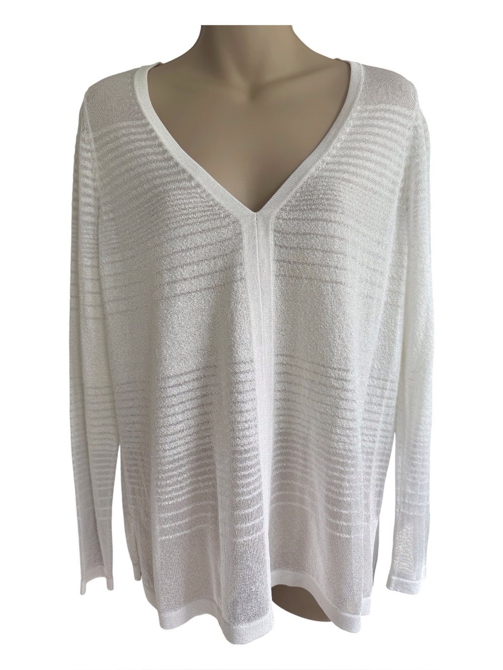 525 AMERICA lightweight white sheer sweater in XS,
